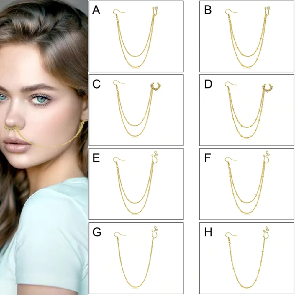 Yellow Body Jewelry - قطعة واحدة/مجموعة من حلقات الحاجز الأنفي