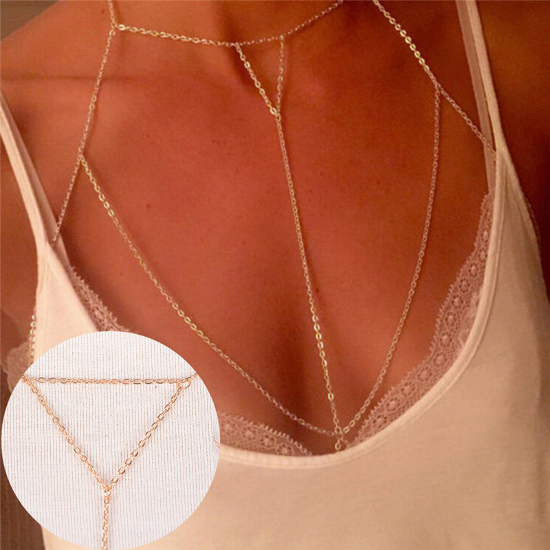 Body Jewelry Ends - قلادات بكيني متعددة الطبقات للنساء ،