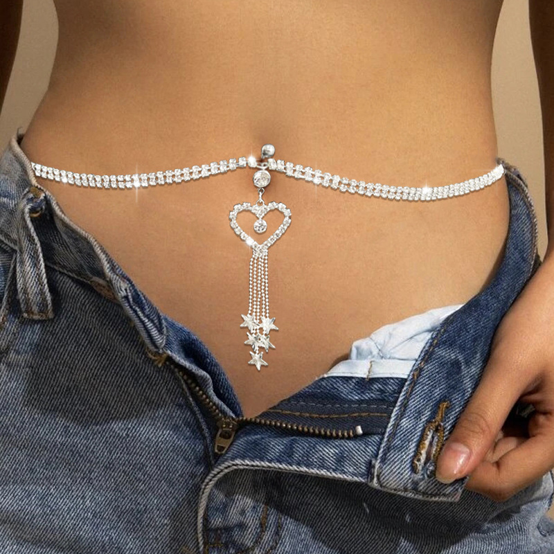 Body Jewelry And Piercing - GLAMing بوهو القلب استرخى حجر الراين