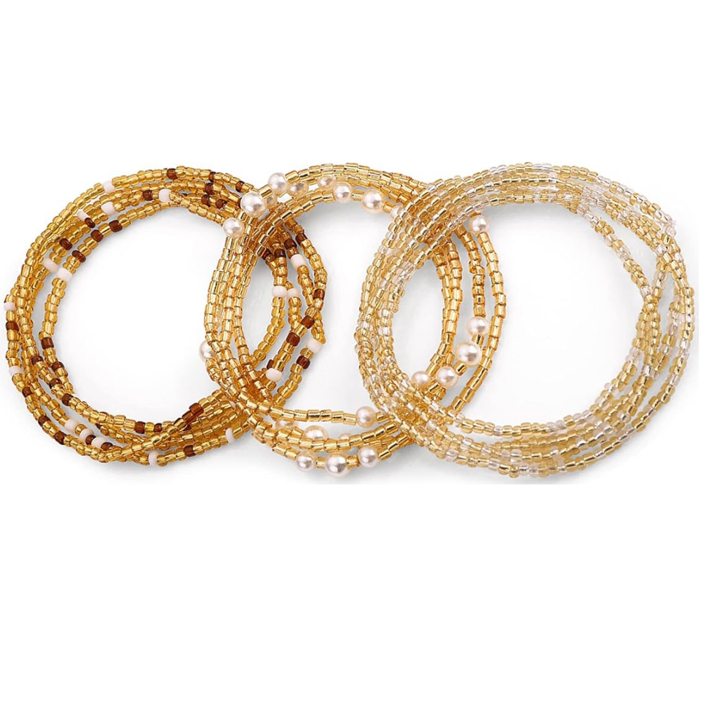 Body Jewelry Ends - خرز الخصر للنساء، سلاسل البطن المرنة،