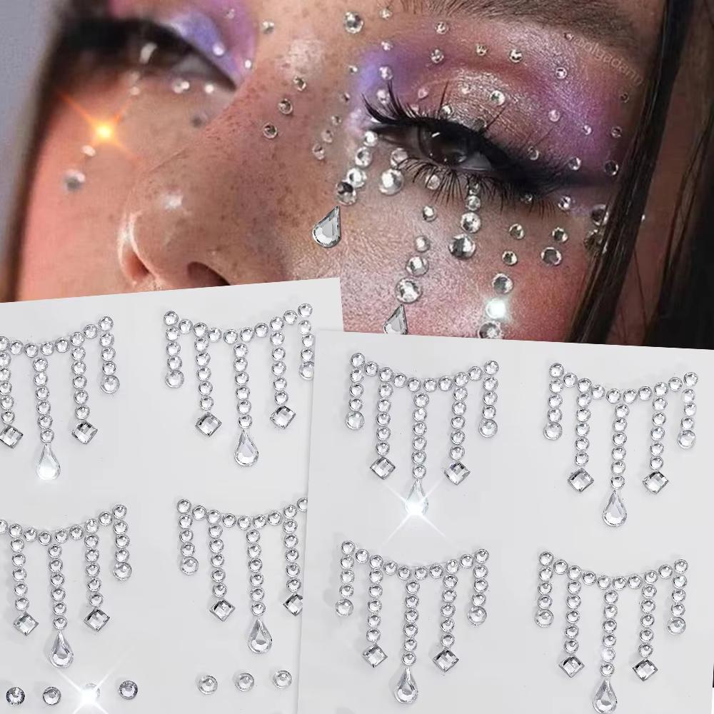 Body Jewelry Stickers - 1/5 ورق وجه مجوهرات ملصقات DIY
