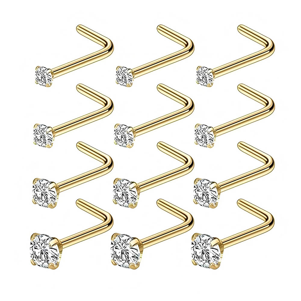 Body Jewelry And Piercing - 12 قطعة مجموعة كاملة 316L هيبوالرجينيك
