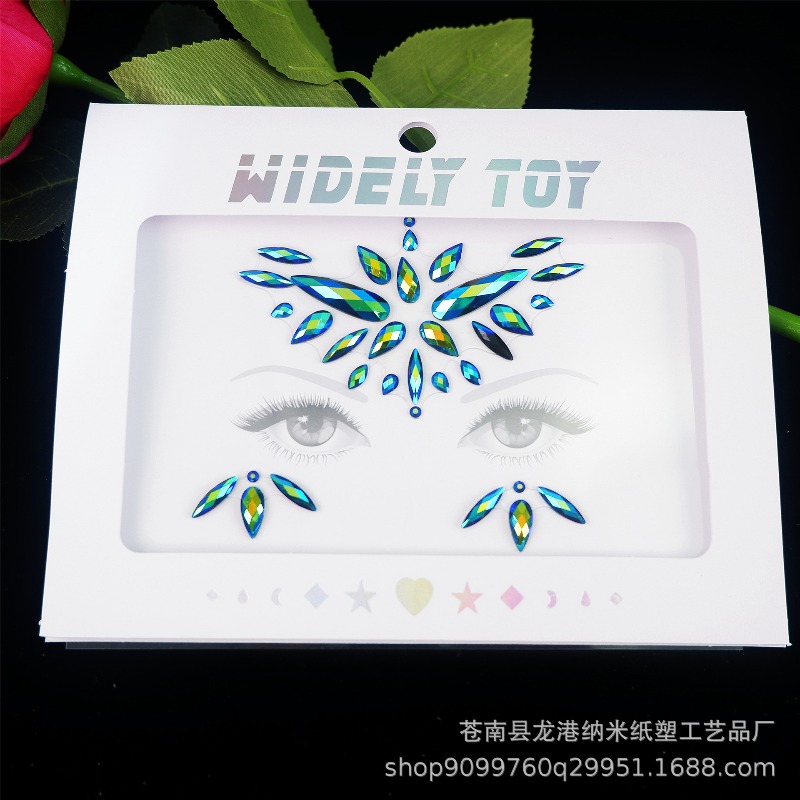 Body Jewelry Stickers - ملصقات وجه من الأكريليك اللامع المرصع