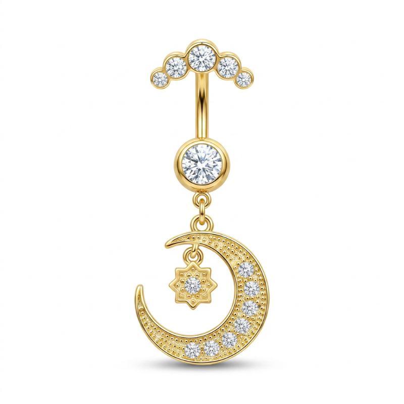 5 قطع من حلقات السرة المرصعة ب - مراجعة Body Jewelry Tunnels وسعره