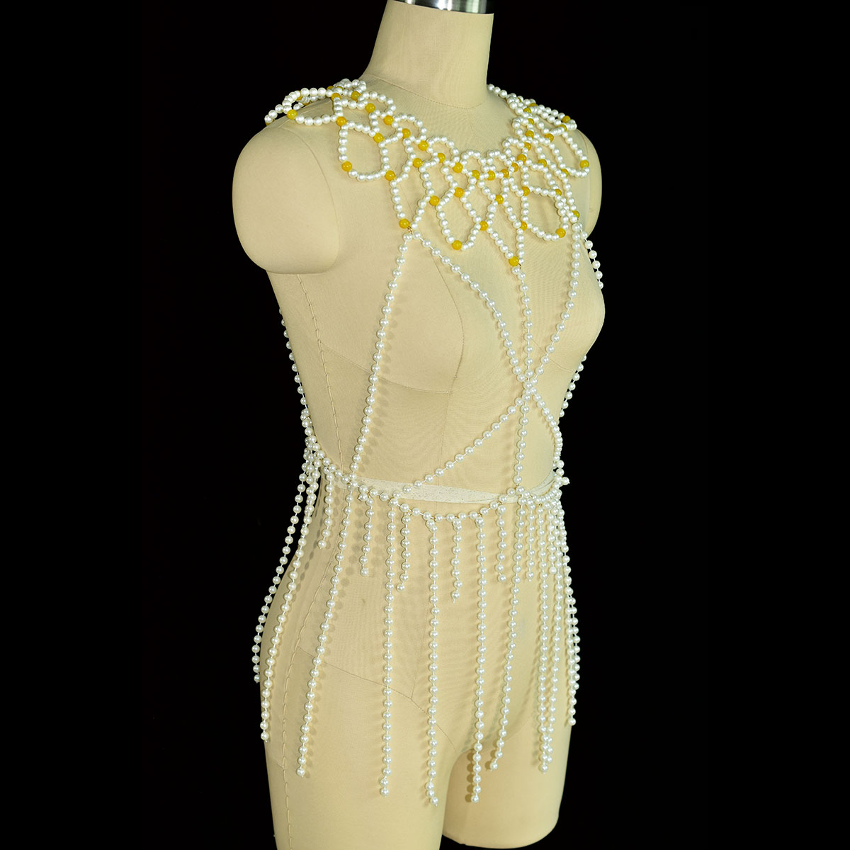 أزياء فو اللؤلؤ الجسم مجوهرات  - مراجعة Yellow Body Jewelry وسعره
