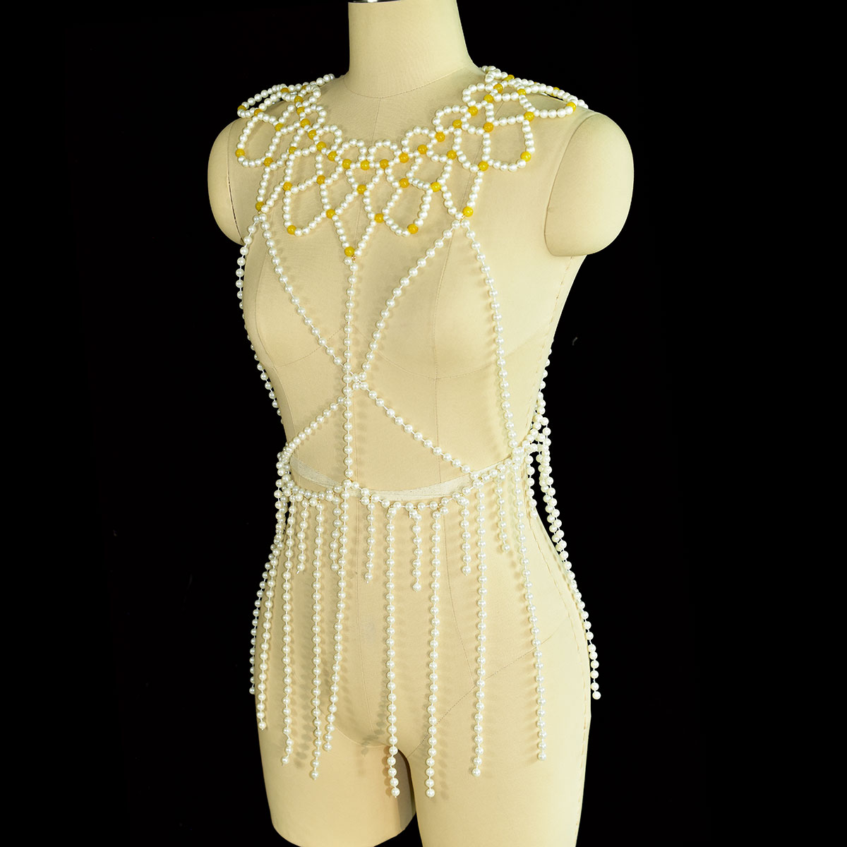 أزياء فو اللؤلؤ الجسم مجوهرات  - مراجعة Yellow Body Jewelry وسعره