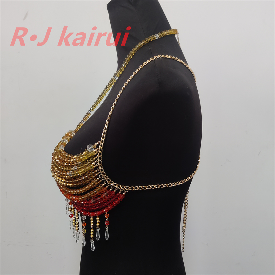 RJ موضة مثير معدن أصفر أحمر كر - مراجعة Yellow Body Jewelry وسعره