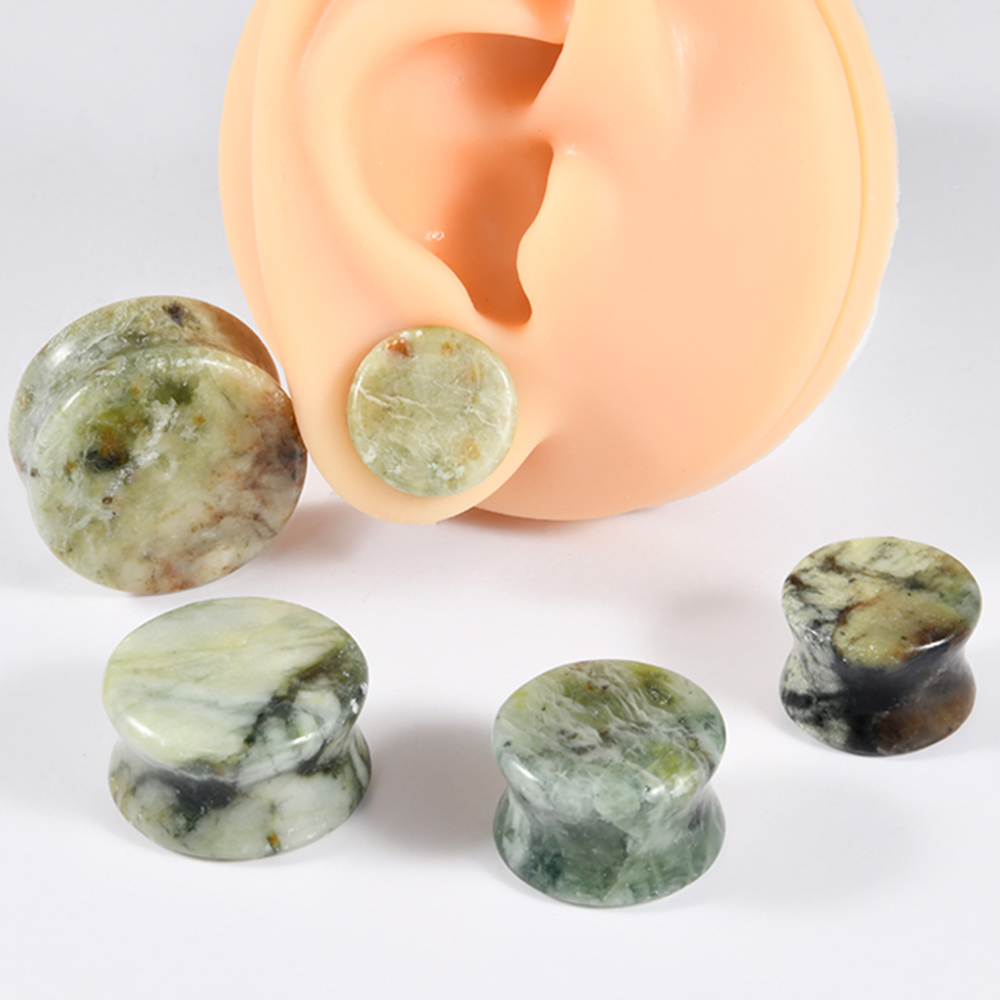 1-2 قطعة سدادة أذن من حجر اليش - مراجعة Yellow Body Jewelry وسعره