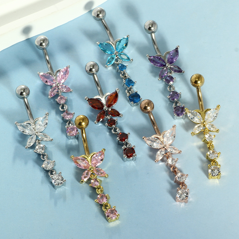 حلقة سرة البطن من الفولاذ المق - مراجعة Body Jewelry And Piercing وسعره