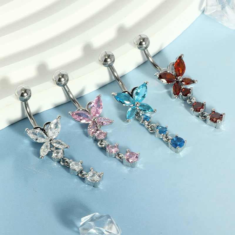 حلقة سرة البطن من الفولاذ المق - مراجعة Body Jewelry And Piercing وسعره