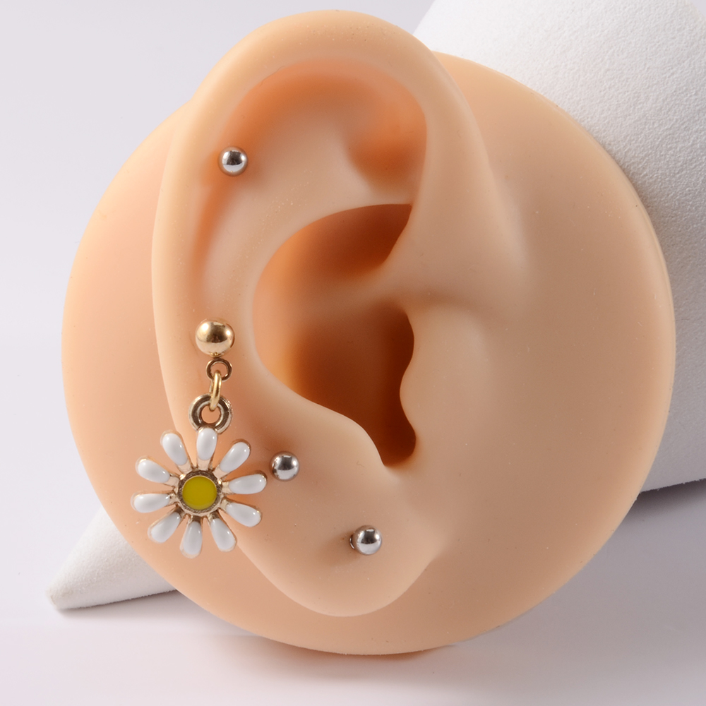 361L الجراحية الصلب ديزي زهرة  - مراجعة Yellow Body Jewelry وسعره