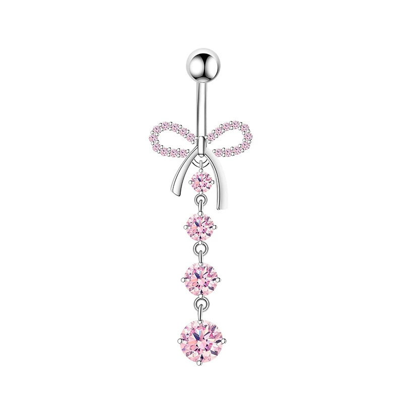 1 قطعة تاج الوردي البطن زر خوا - مراجعة Body Jewelry And Piercing وسعره