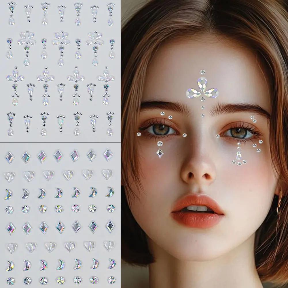 1 ورقة ملونة القوس / نجمة / قل - مراجعة Body Jewelry Stickers وسعره