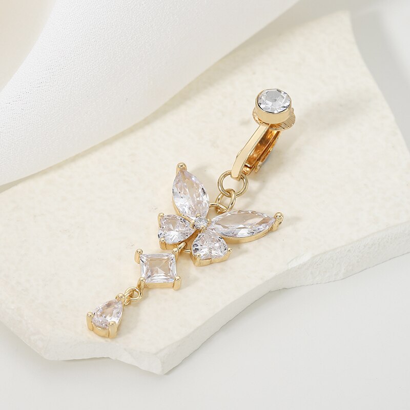 كليب على البطن خاتم على شكل زر - مراجعة Body Jewelry And Piercing وسعره