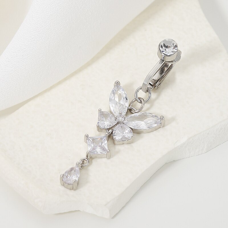 كليب على البطن خاتم على شكل زر - مراجعة Body Jewelry And Piercing وسعره