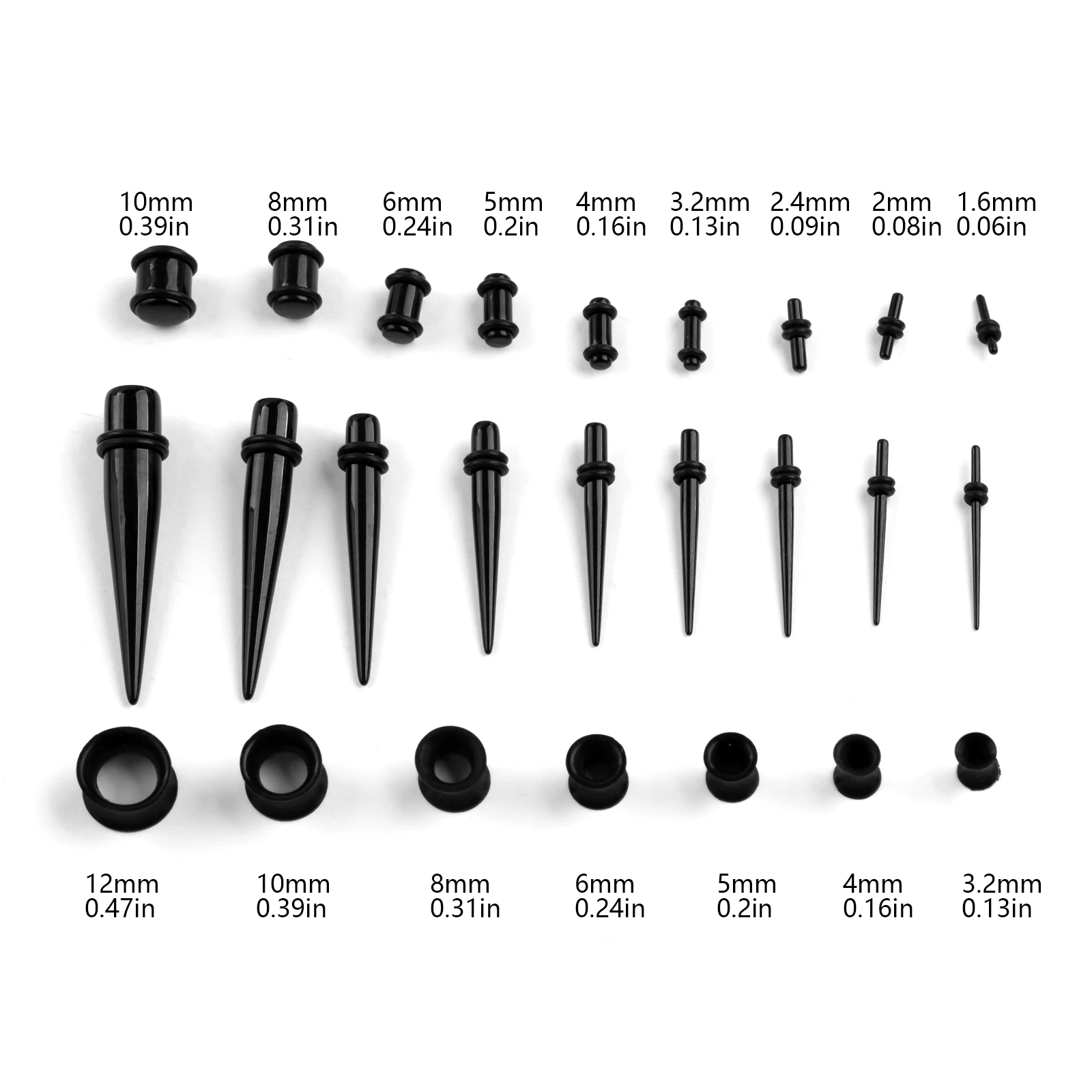 طقم تمدد الأذن من الأكريليك ،  - مراجعة Body Jewelry Tunnels وسعره