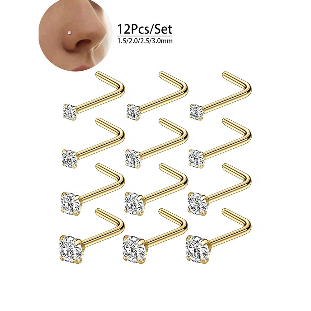12 قطعة مجموعة كاملة 316L هيبو - مراجعة Body Jewelry And Piercing وسعره