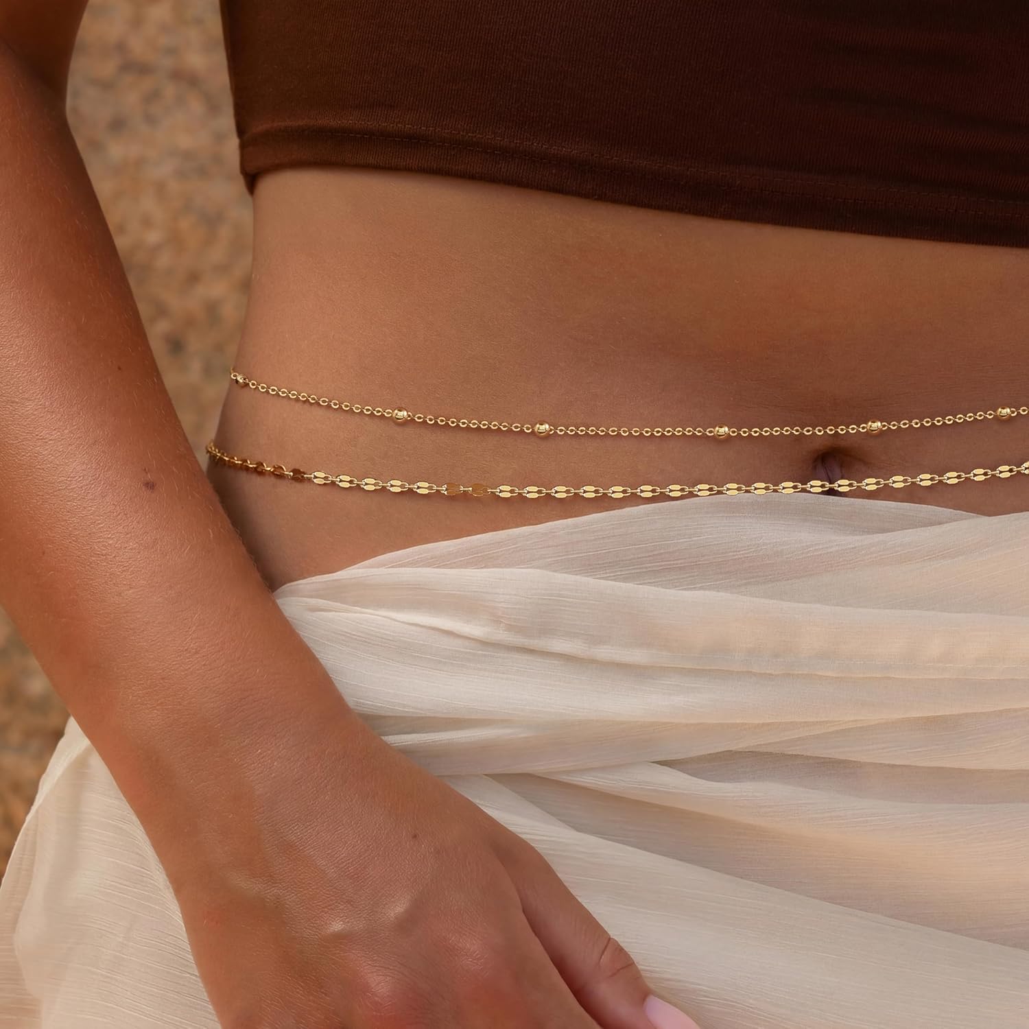 سلسلة خصر مطلية بالذهب عيار 14 - مراجعة Body Jewelry Ends وسعره