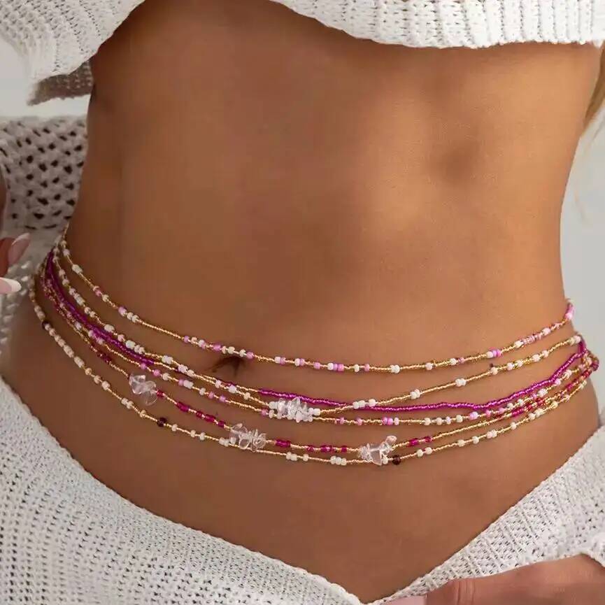 مجموعة من 6 قطع سلاسل خصر بوهي - مراجعة Body Jewelry Ends وسعره